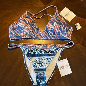 MINKPINK 🔥NWT 🔥 Indigo Sunset bikini  medium